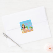 Onder het Zee Mermaid Birthday Party Sticker (Envelop)