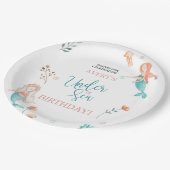 ONDER HET ZEE, MERMAID BIRTHDAY,WATERVERF MERMAID PAPIEREN BORDJE (Gekanteld)