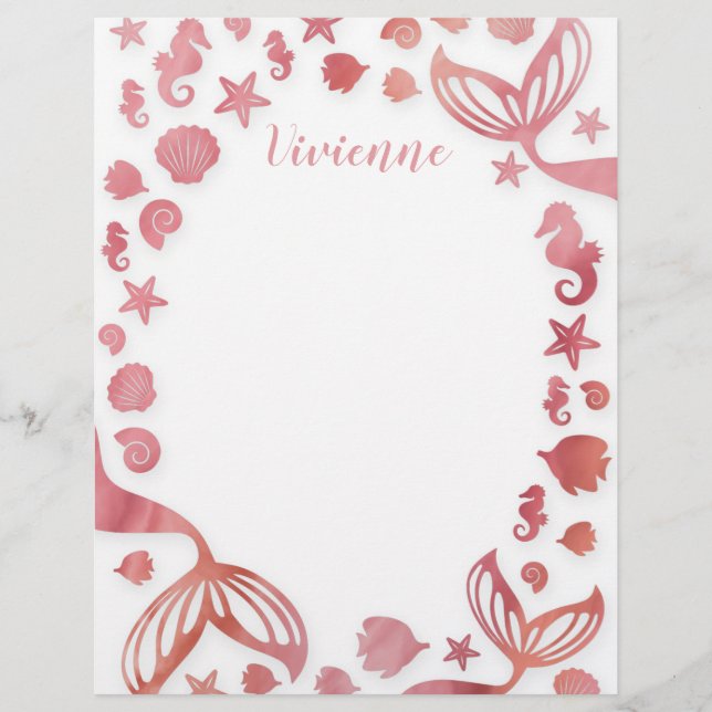 Onder het Zee Mermaid Briefhoofd (Voorkant)