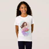 Onder het Zee Mermaid (Brunette) in Oyster Shell T-shirt (Voorkant volledig)