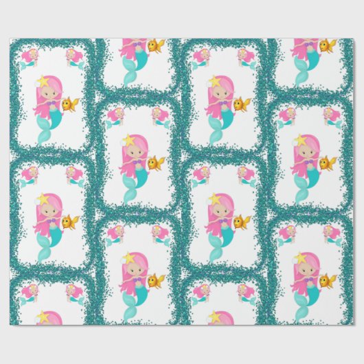 Onder het Zee Mermaid Cadeaupapier (Vlak)