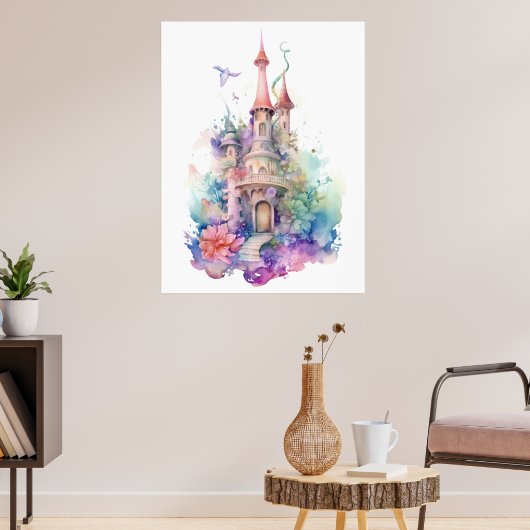 Onder het Zee Mermaid Castle Poster (Woonkamer 3)