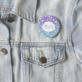 Onder het Zee Mermaid Cute Birthday Ronde Button 5,7 Cm (In situ)