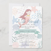 Onder het Zee Mermaid Green Baby shower door Mail Kaart (Voorkant)