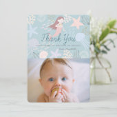 Onder het Zee Mermaid Green Photo Hartelijk dank Kaart (Staand voorkant)