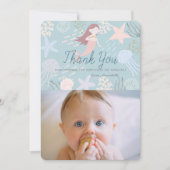 Onder het Zee Mermaid Green Photo Hartelijk dank Kaart (Voorkant)