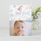 Onder het Zee Mermaid Green Photo Hartelijk dank Kaart (Staand voorkant)