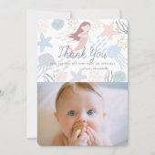 Onder het Zee Mermaid Green Photo Hartelijk dank Kaart (Voorkant)