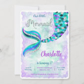 Onder het zee Mermaid Invitation Kaart (Voorkant)