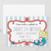 Onder het Zee Mermaid Invitation Kaart (Voorkant / Achterkant)