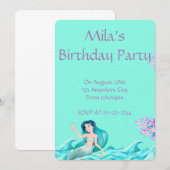 ONDER HET ZEE MERMAID INVITATIONS SAVE THE DATE (Voorkant / Achterkant)