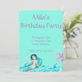 ONDER HET ZEE MERMAID INVITATIONS SAVE THE DATE (Staand voorkant)