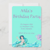 ONDER HET ZEE MERMAID INVITATIONS SAVE THE DATE (Voorkant)