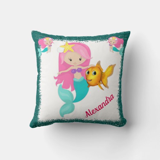 Onder het Zee Mermaid Kussen (Achterkant)