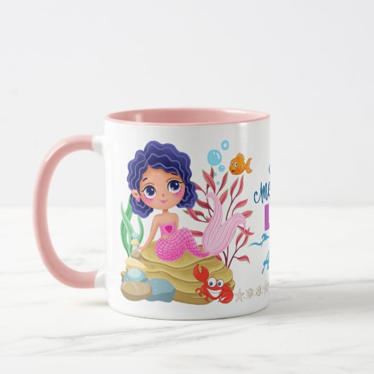 Onder het Zee Mermaid Life gepersonaliseerd Mok (Links)