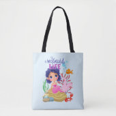 Onder het Zee Mermaid Life gepersonaliseerd Tote Bag (Voorkant)