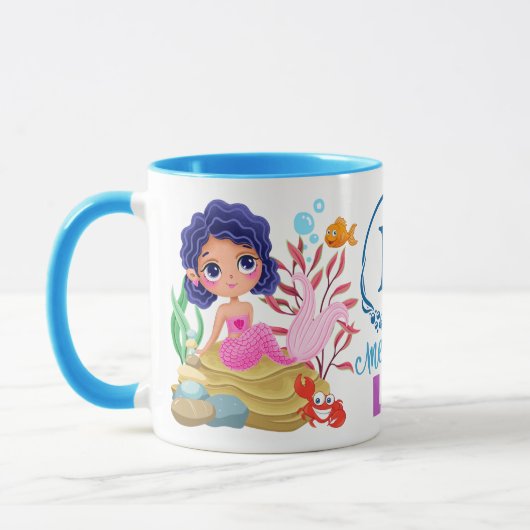 Onder het Zee Mermaid Life Monogram Mok (Links)