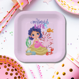 Onder het Zee Mermaid Life Papieren Bordje