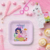 Onder het Zee Mermaid Life Papieren Bordje (Feest)