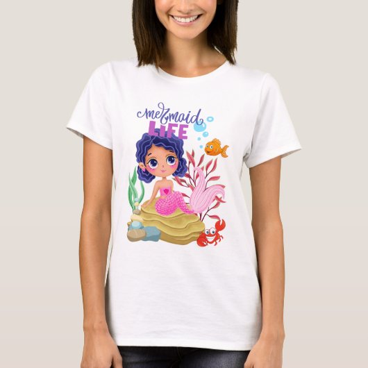 Onder het Zee Mermaid Life T-shirt (Voorkant)