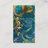 Onder het Zee "Mermaid Nautical Visitekaartjes" Visitekaartje (Achterkant)