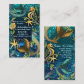 Onder het Zee "Mermaid Nautical Visitekaartjes" Visitekaartje (Voorkant / Achterkant)