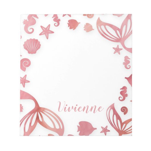 Onder het Zee Mermaid Notitieblok (Voorkant)