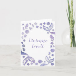 Onder het Zee Mermaid Notitiekaartje