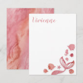 Onder het Zee Mermaid Notitiekaartje (Voorkant / Achterkant)