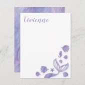 Onder het Zee Mermaid Notitiekaartje (Voorkant / Achterkant)