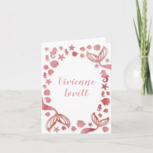 Onder het Zee Mermaid Notitiekaartje