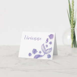 Onder het Zee Mermaid Notitiekaartje