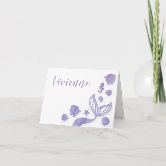 Onder het Zee Mermaid Notitiekaartje (Voorkant)