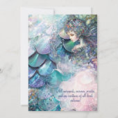 Onder het Zee Mermaid Party Invitations Kaart (Achterkant)