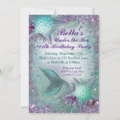 Onder het Zee Mermaid Party Invitations Kaart (Voorkant)