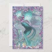Onder het Zee Mermaid Party Invitations Kaart (Achterkant)