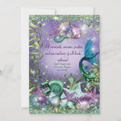 Onder het Zee Mermaid Party Invitations Kaart (Achterkant)
