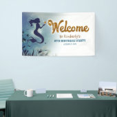 Onder het Zee Mermaid Party Welkom Spandoek (Beurs)