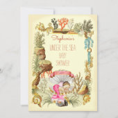 Onder het Zee Mermaid Princess Baby shower Kaart (Voorkant)