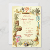 Onder het Zee Mermaid Princess Baby shower Kaart (Achterkant)