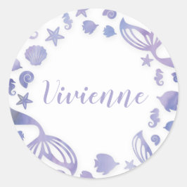 Onder het Zee Mermaid Ronde Sticker