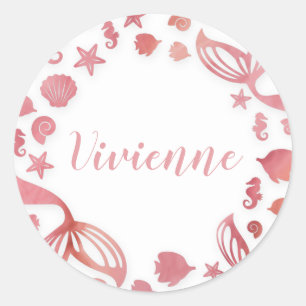 Onder het Zee Mermaid Ronde Sticker