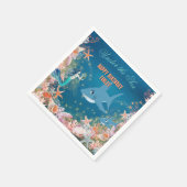 Onder het Zee Mermaid Shark Birthday Party Servet (Hoek)