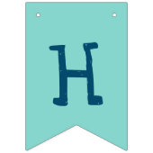 Onder het Zee Mermaid Shark Happy Birthday Vlaggetjes (Tweede vlag)