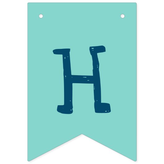 Onder het Zee Mermaid Shark Happy Birthday Vlaggetjes (Tweede vlag)