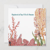 Onder het Zee Mermaid Singing Coral Reef Birthday Kaart (Achterkant)