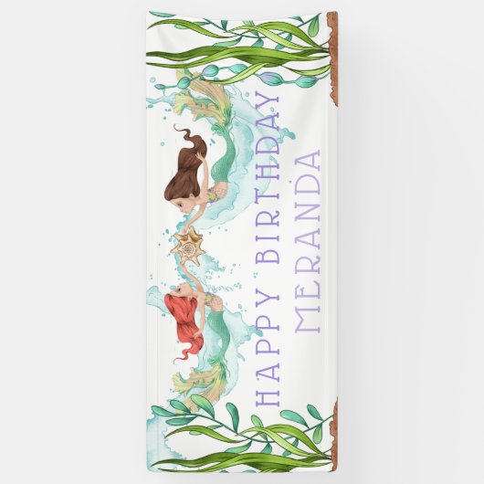 Onder het Zee Mermaid Spandoek (Verticaal)