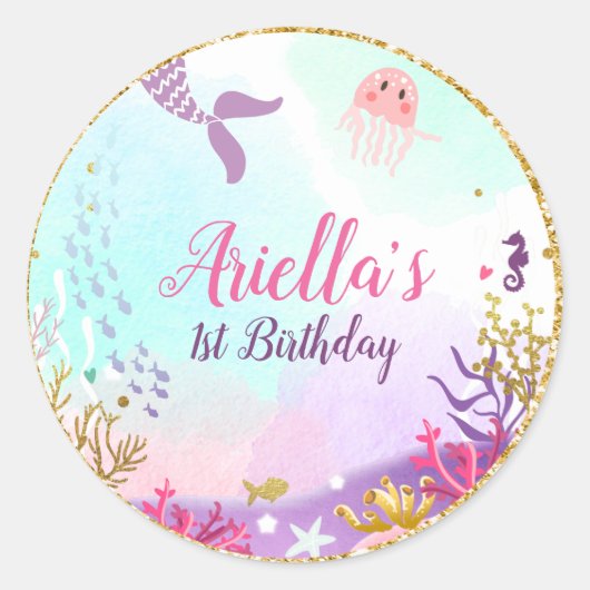 Onder het Zee Mermaid Sticker Envelope (Voorkant)