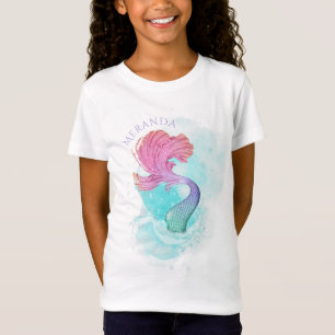 Onder het Zee   Mermaid Tail gepersonaliseerd T-shirt