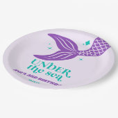 Onder het Zee Mermaid Tail Kind's verjaardagsfeest Papieren Bordje (Gekanteld)